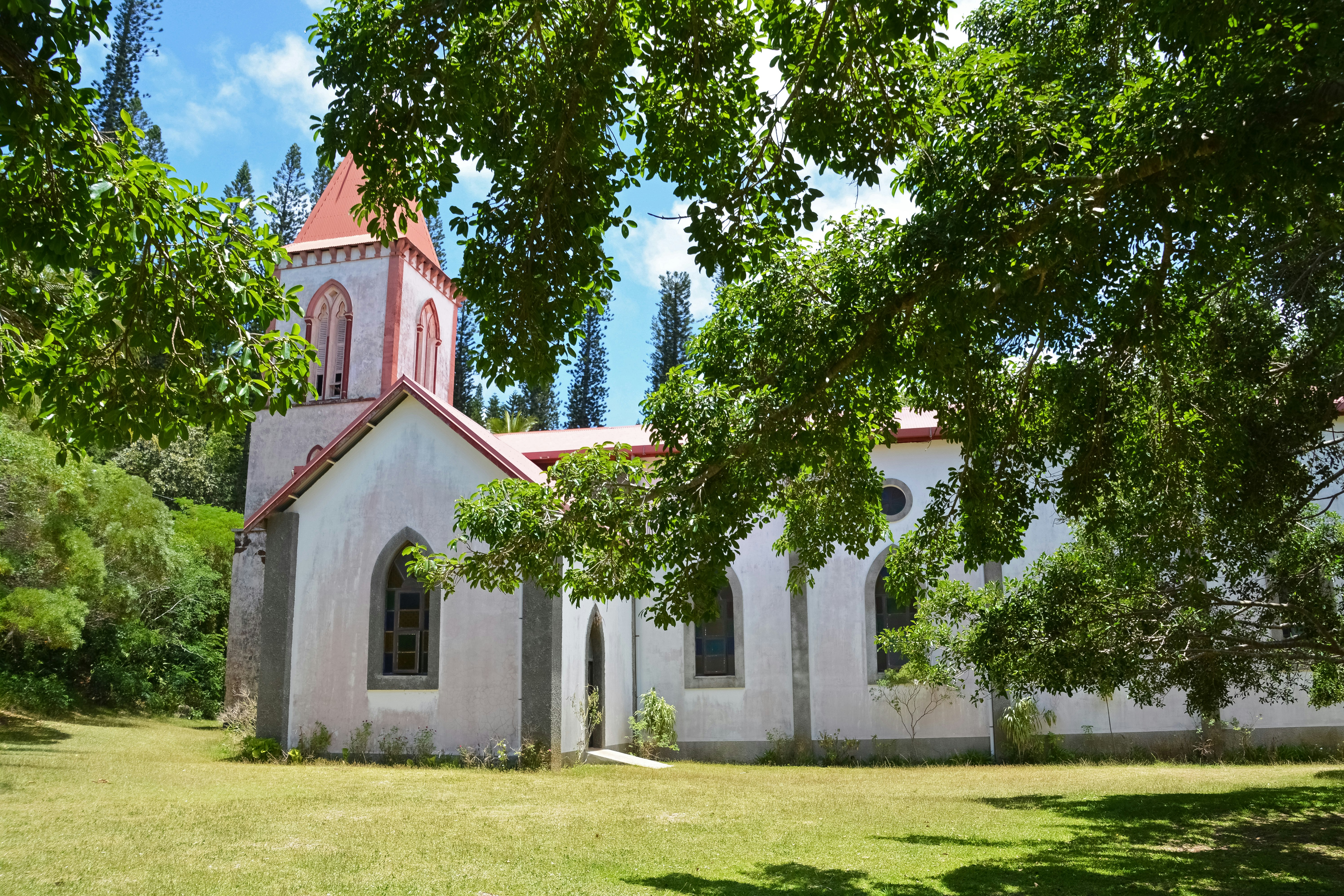 white and brown concrete church